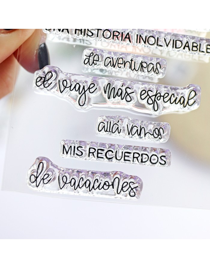 Momentos de vacaciones clear stamps...