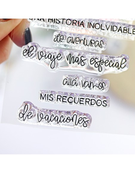 Momentos de vacaciones clear stamps set | Alúa Cid