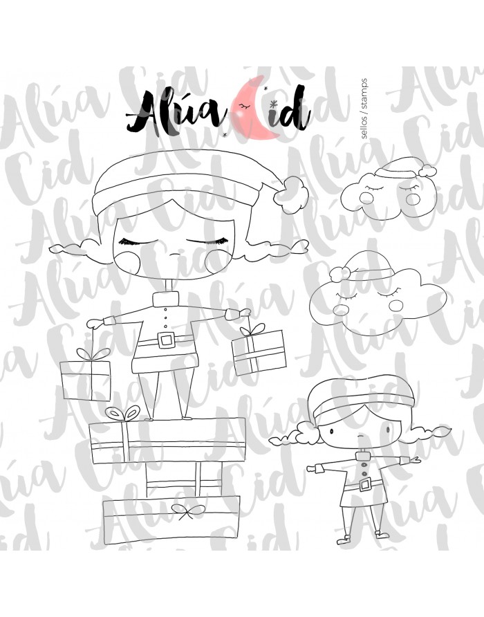 Con Regalos Nadal clear stamps set |...