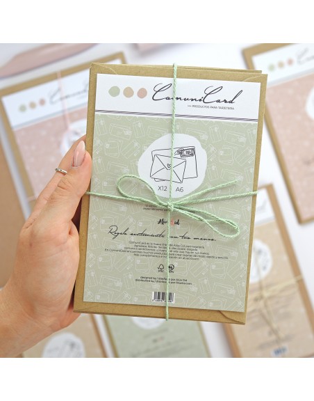 Set of 12 C6 kraft envelopes | ComuniCard