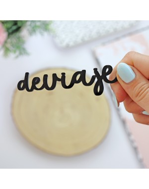 De viaje acrylic word