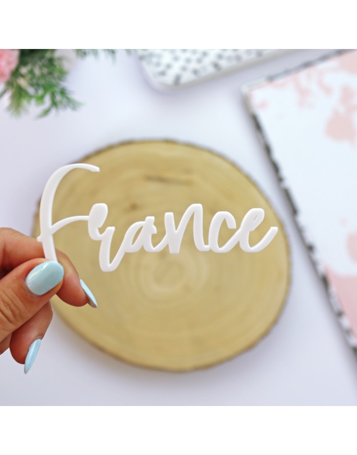 France acrylic word