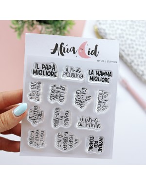 Messagi Bimbi ITALIAN clear stamps set | Alúa Cid