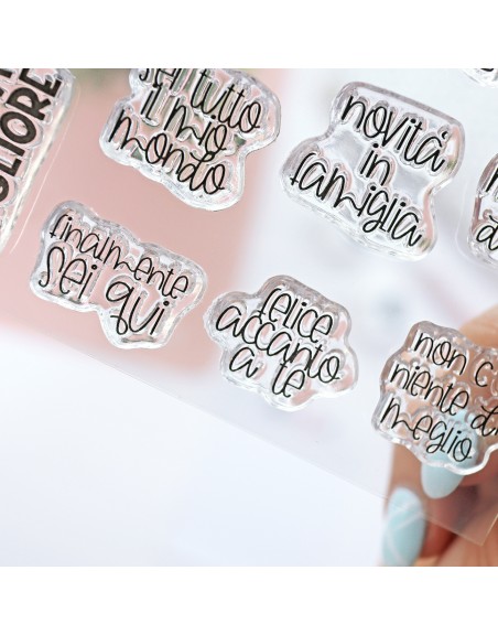 Messagi Bimbi ITALIAN clear stamps set | Alúa Cid