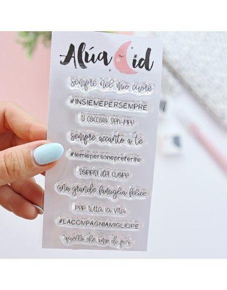 Messaggi in Famiglia ITALIAN clear stamps set | Alúa Cid