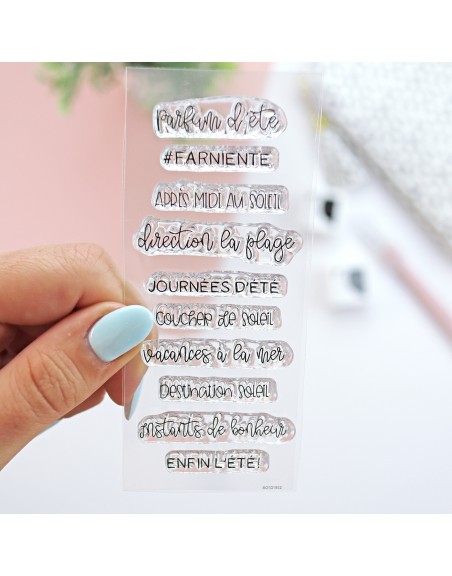 Moments d'été FRENCH clear stamps set | Alúa Cid