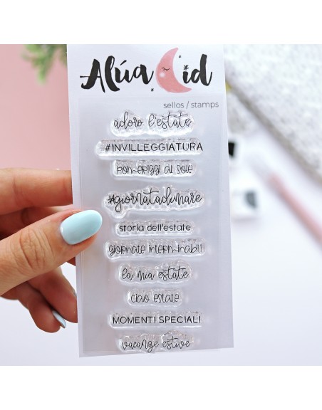 Momenti Estivi ITALIAN clear stamps set | Alúa Cid