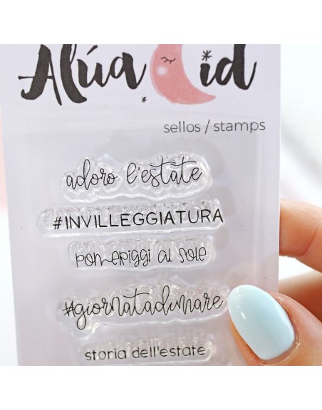 Momenti Estivi ITALIAN clear stamps set | Alúa Cid