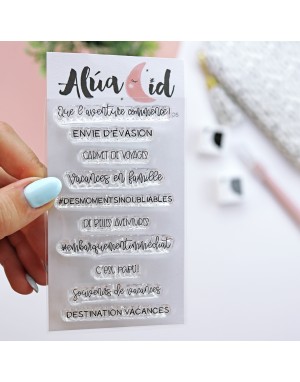 Moments de Vacances FRENCH clear stamps set | Alúa Cid