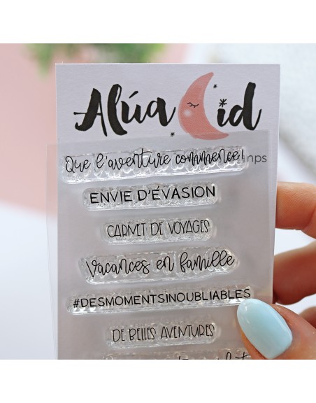 Moments de Vacances FRENCH clear stamps set | Alúa Cid