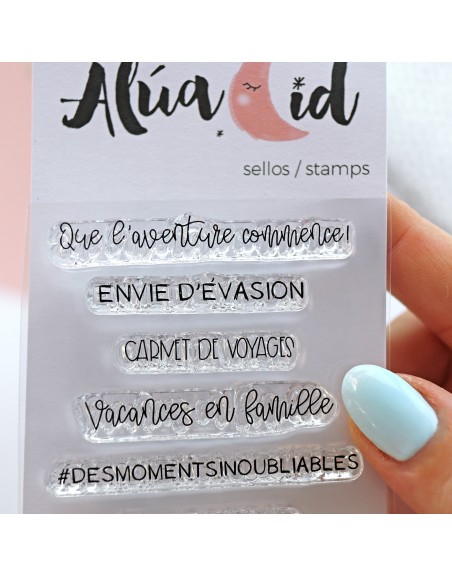 Moments de Vacances FRENCH clear stamps set | Alúa Cid