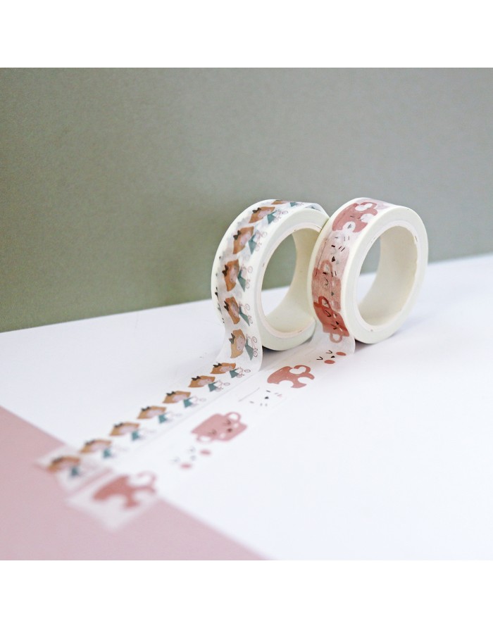 Set of 2 illustration washi tapes,... Set of 2 illustration washi tapes,...