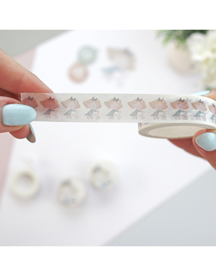 CeliAlice set of 2 illustration washi...