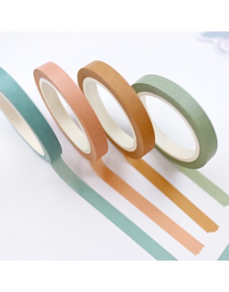 CeliAlice set of 4 solid color washi tapes | Alúa Cid design