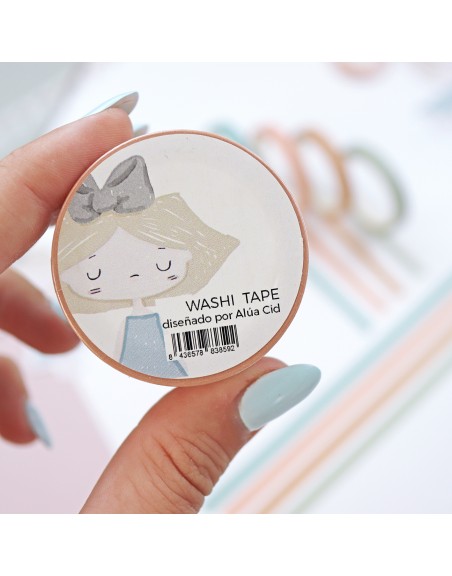 Set of 4 solid color washi tapes, 'CeliAlice'