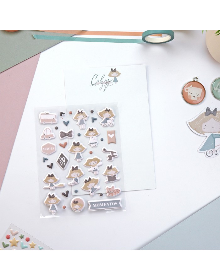 Puffy stickers, 'CeliAlice'