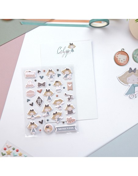 Puffy stickers, 'CeliAlice'