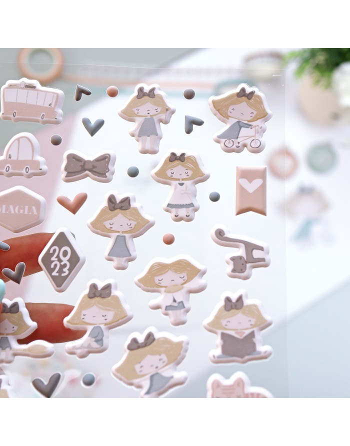 Puffy stickers, 'CeliAlice'